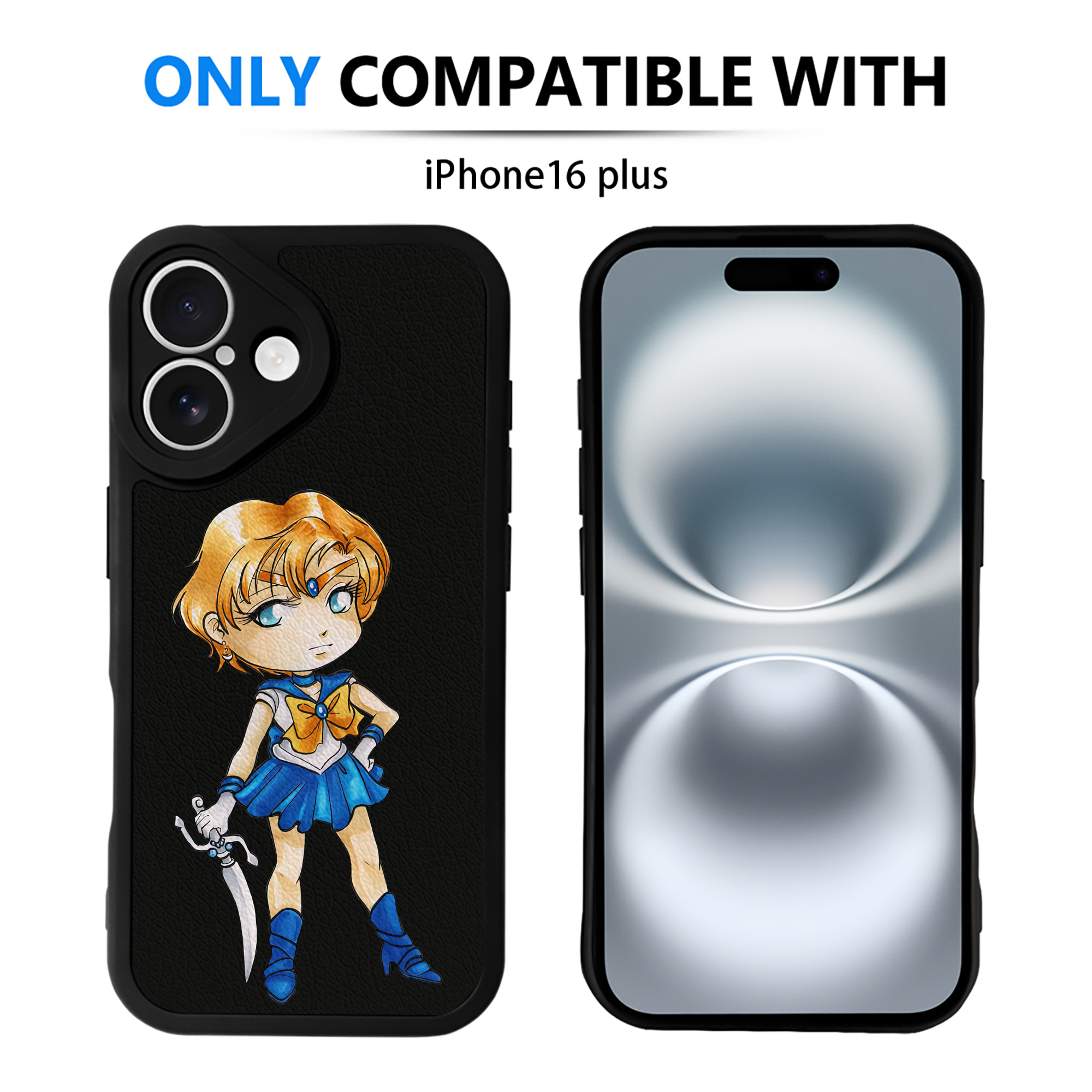 （画像用） 美少女戦士セーラームーン 天王はるか Sailor Moon Tenoh Haruka 【iPhone 16シリーズ対応】シリコンスマホケース（レザー調） 材質：シリコン